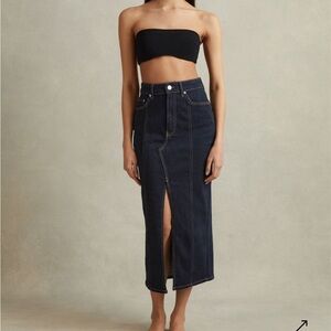 Reiss Soft Denim Skirt 6